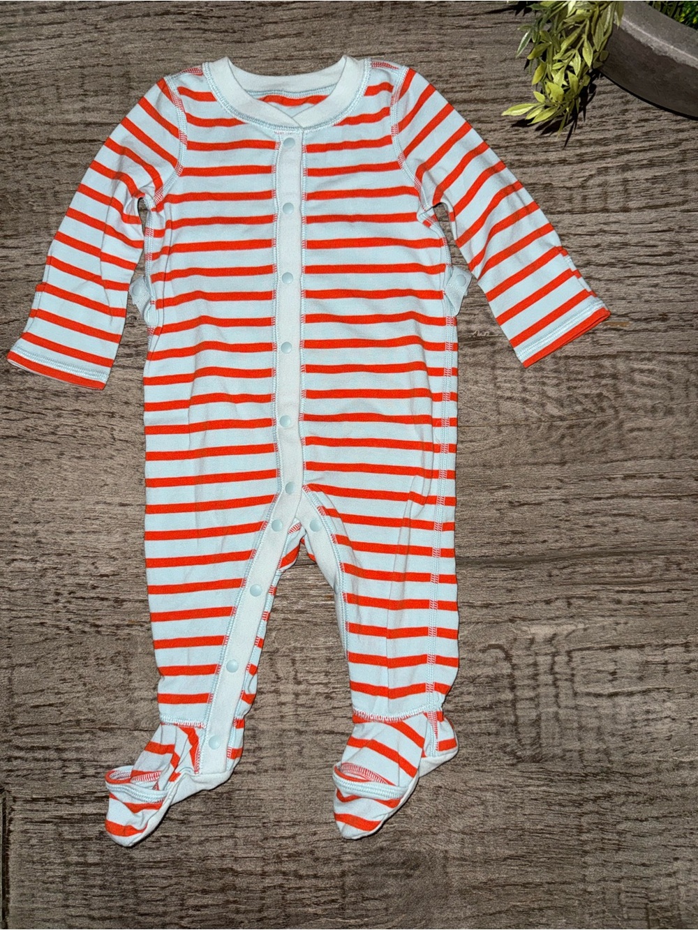 Cat & Jack striped footie 3-6 months
